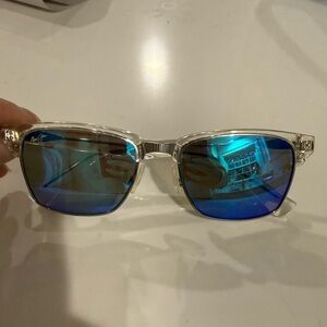 Maui Jim Clear Frame Sunglasses with Blue Lenses